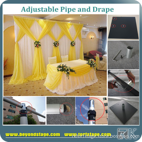 Aluminum pipe and drape stands/Wedding Backdrop for decoration